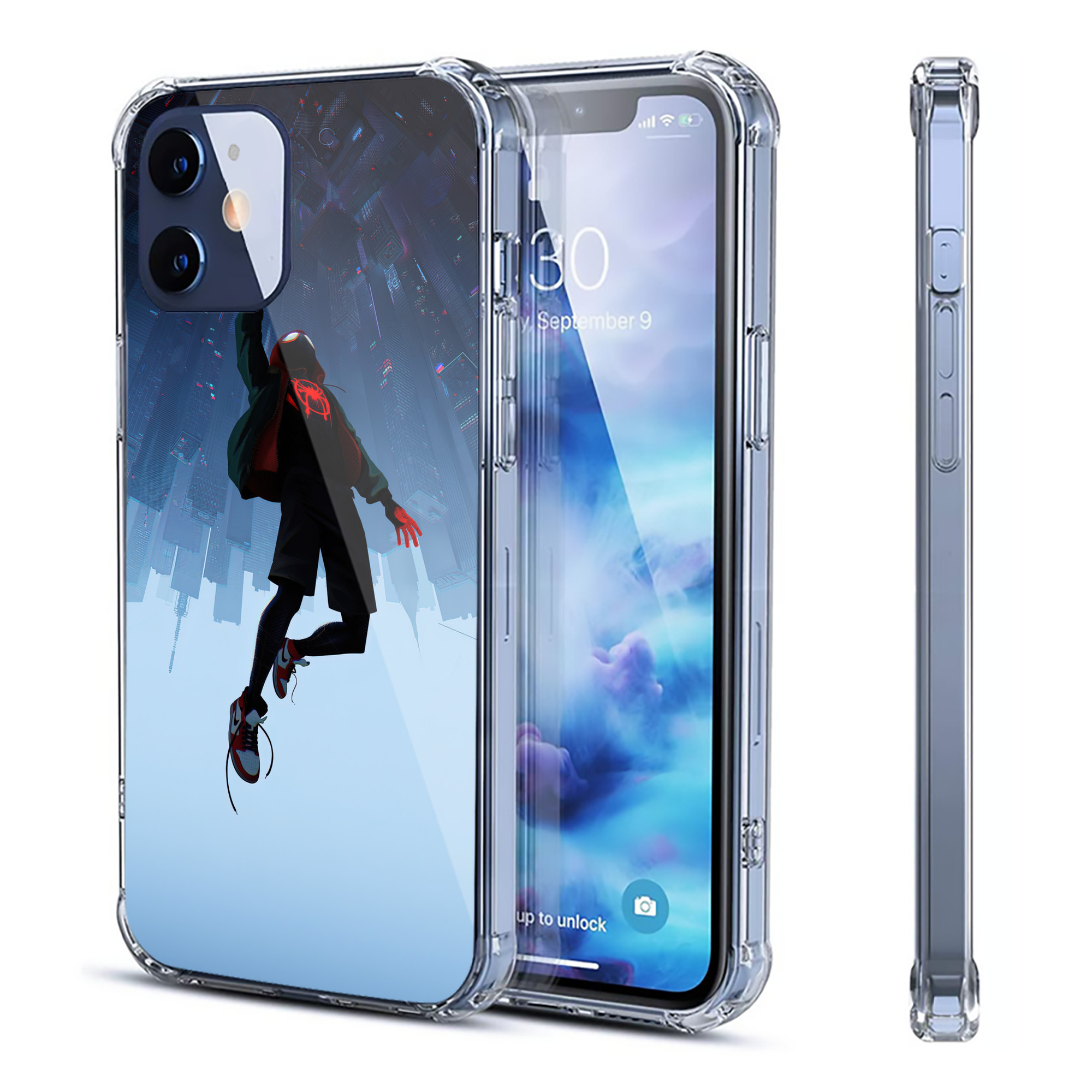 （画像用） Spider Man スパイダーマン 【iPhone 12シリーズ対応】透明スマホケース（クリアソフトケース）